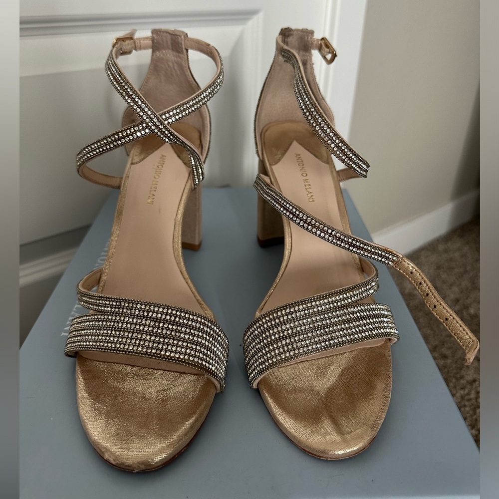 Antonio Milani GARLINI Gold/Nude Heels